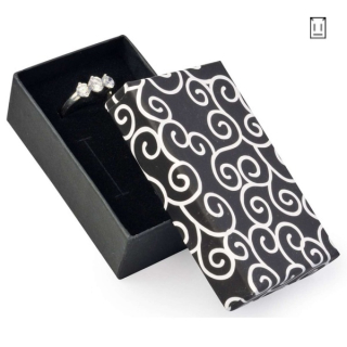Krabička na šperky dárková černo-bílá 
