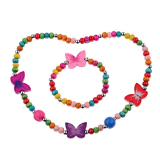 Dětská bižuterie náhrdelník a náramek Butterfly OJ263