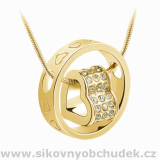 Dámský náhrdelník se zirkony Golden Hearts SWN106