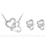 Souprava se Swarovski El. double hearts SWS152