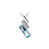 Náhrdelník Swarovski Elements Crystal Blue Elegance SWN171