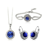 Souprava náhrdelníku, náušnic a náramku Blue Elegance OJ399
