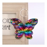 Klíčenka motýl s flitry barevná