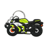 Přívěsek na klíče Zelená motorka