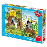 Dino Puzzle Krtek 2 x 48 dílků