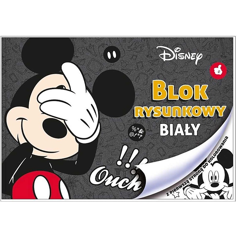 Blok na kreslení s omalovánkami Mickey