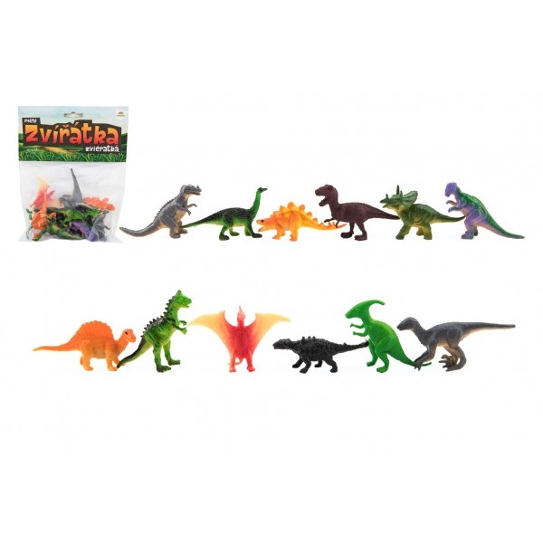 Zvířátka Dinosauři mini plast 6-7 cm 12 ks