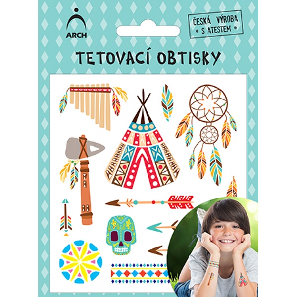 Dětské tetování indiánci 01