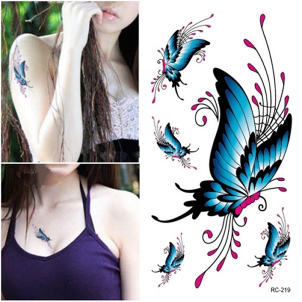Dětské tetování tetovací obtisky motýli 