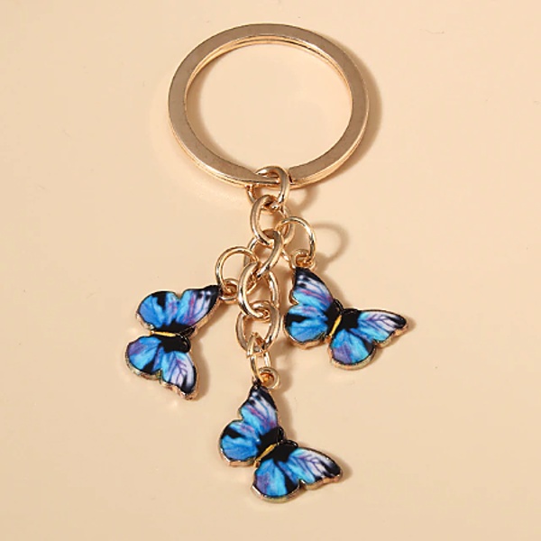 Přívěsek na klíče Motýli modrofialoví