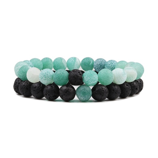 Náramek 2 kusy Green Set Lava