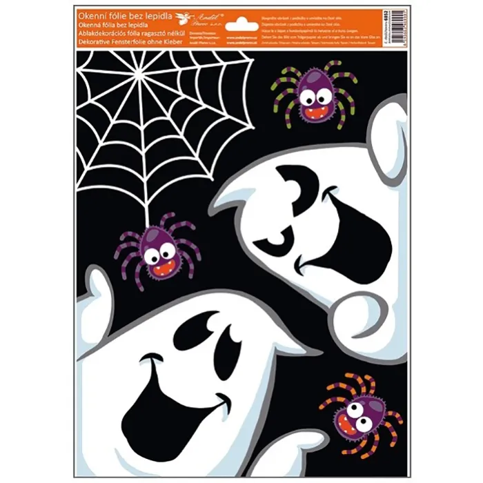 Okenní fólie Halloween Vykukující strašidla 30 x 42 cm