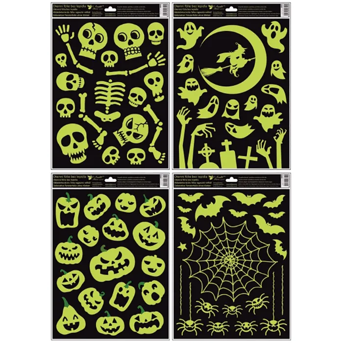 Okenní fólie Halloween svíticí ve tmě 30 x 42 cm