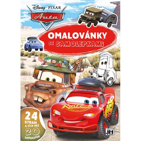 Omalovánky A4 se samolepkami Cars - Auta