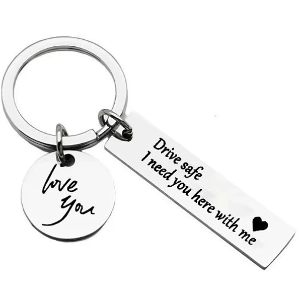Přívěsek na klíče Drive Safe Love You - Jezdi bezpečně, miluji Tě