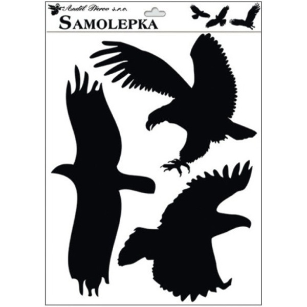 Samolepky siluety tři ptáci typ 1