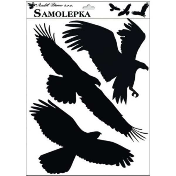Samolepky siluety tři ptáci typ 2