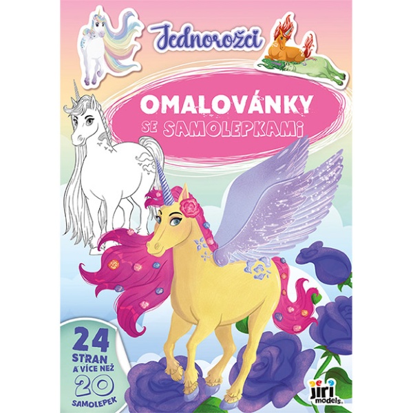 Omalovánky A4 se samolepkami A4 Jednorožci