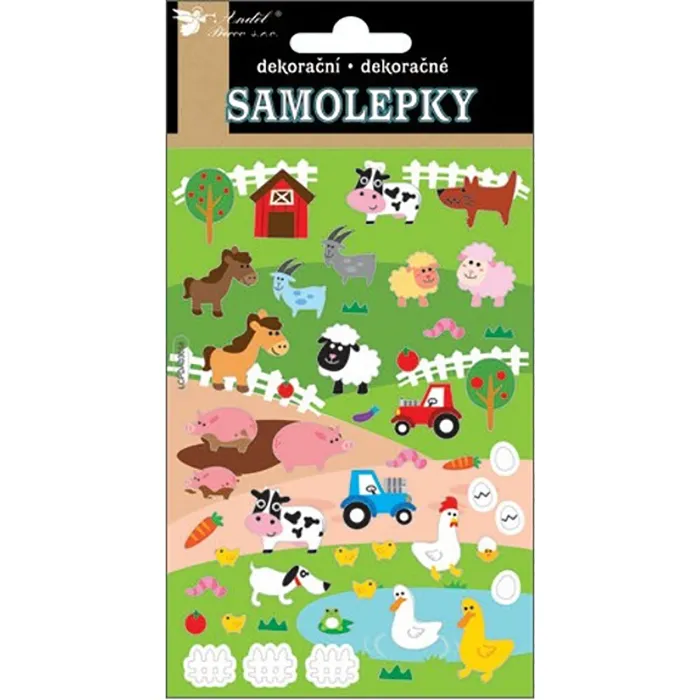 Samolepky plastické Farma 19 x 10 cm
