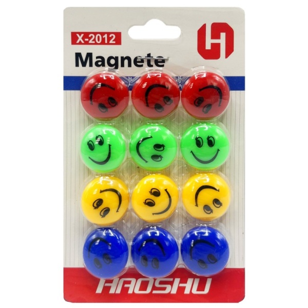 Dekorační magnety smajlík 12 ks