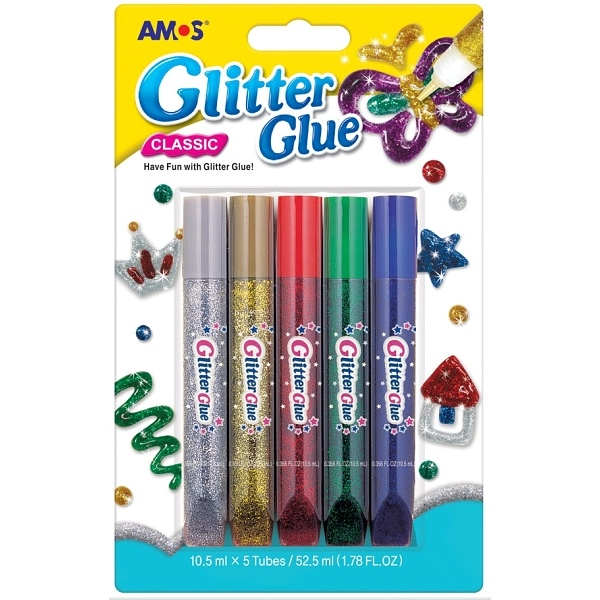 Glitrové lepidlo se třpytkami 5 x 10,5 ml