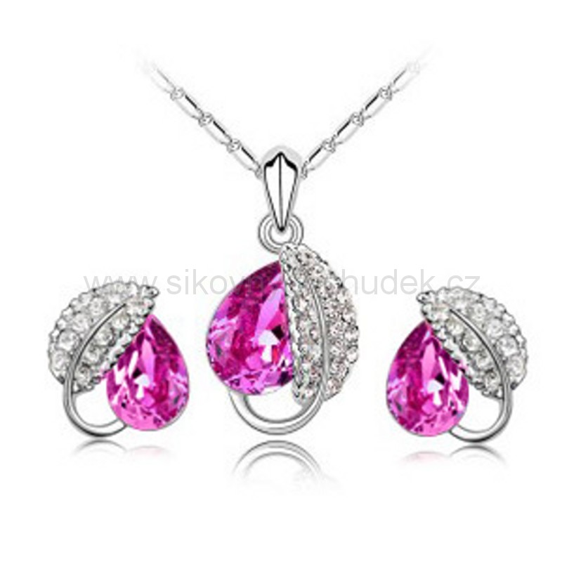 Souprava se Swarovski Elements lístečky SWS412