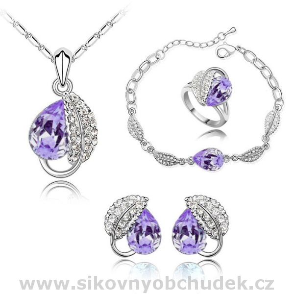Swarovski Elements 4dílná souprava lístečky SWS416