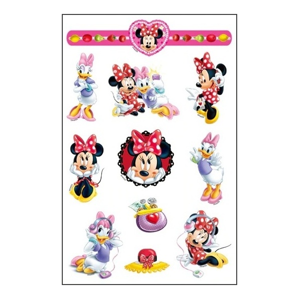 Tetovací obtisky Minnie a Mickey 14,5 x 9,5 cm