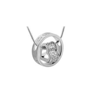 Dámský náhrdelník Swarovski Elements Silver Hearts SWN108