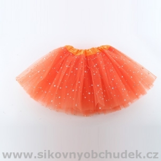 Dívčí tylová sukně oranžová OP203 vel. 3-8 let