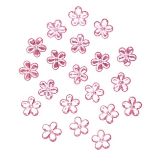 Kytičky samolepicí růžové 2 cm 20 ks