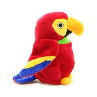 Papoušek plyšová hračka