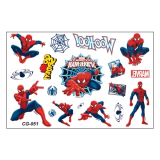 Tetování barevné Spiderman tetovací obtisky CG-051