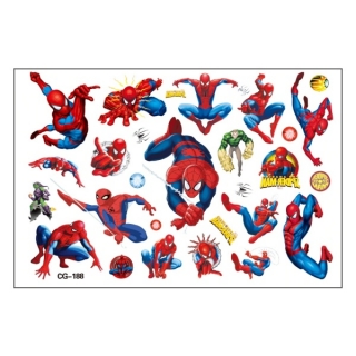 Tetování barevné Spiderman tetovací obtisky CG-188