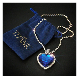 Štrasový náhrdelník Titanic Srdce oceánu 