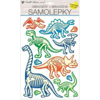 Samolepky na zeď svítící ve tmě dinosauři 41 x 25 cm