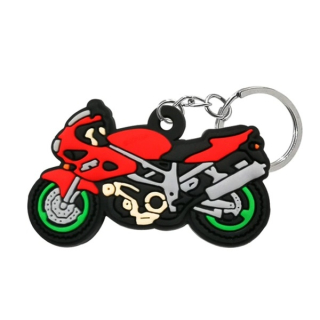 Přívěsek na klíče Červená motorka