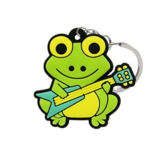 Přívěsek na klíče Žabák kytarista