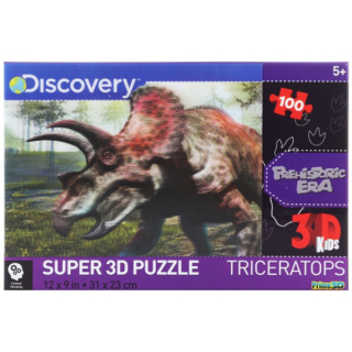 Super 3D Puzzle Triceratops 100 dílků