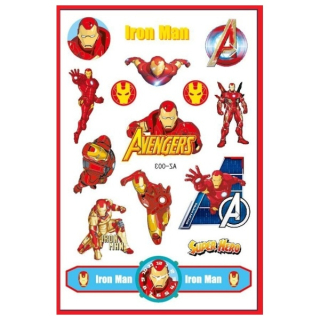 Tetování Avengers Iron Man tetovací obtisky 14,9 x 9,5 cm OP945