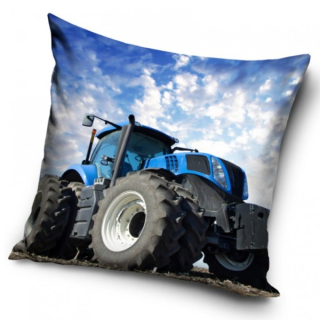 Povlak na polštářek Traktor modrý