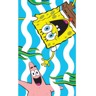 Dětský ručník Sponge Bob Zábava v moři 30 x 50 cm