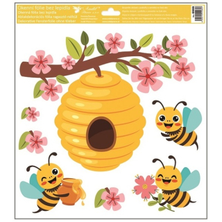 Okenní dekorační fólie včelí úl 30 x 33,5 cm