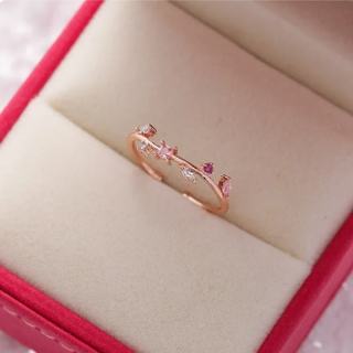 Prsten se zirkony Sweet Pink uni velikost OJ903-92