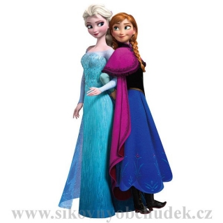 Samolepky na zeď Ledové království Anna a Elsa výška 70 cm