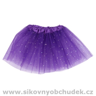 Dívčí tylová sukně fialová OP855