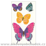 Dětské tetování Tetovací obtisky s glitry motýli